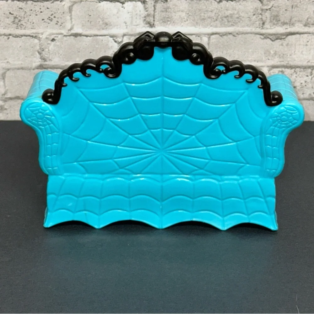 Monster High Blue Couch Sofa Black Gothic Furniture From Coffin Bean Playset